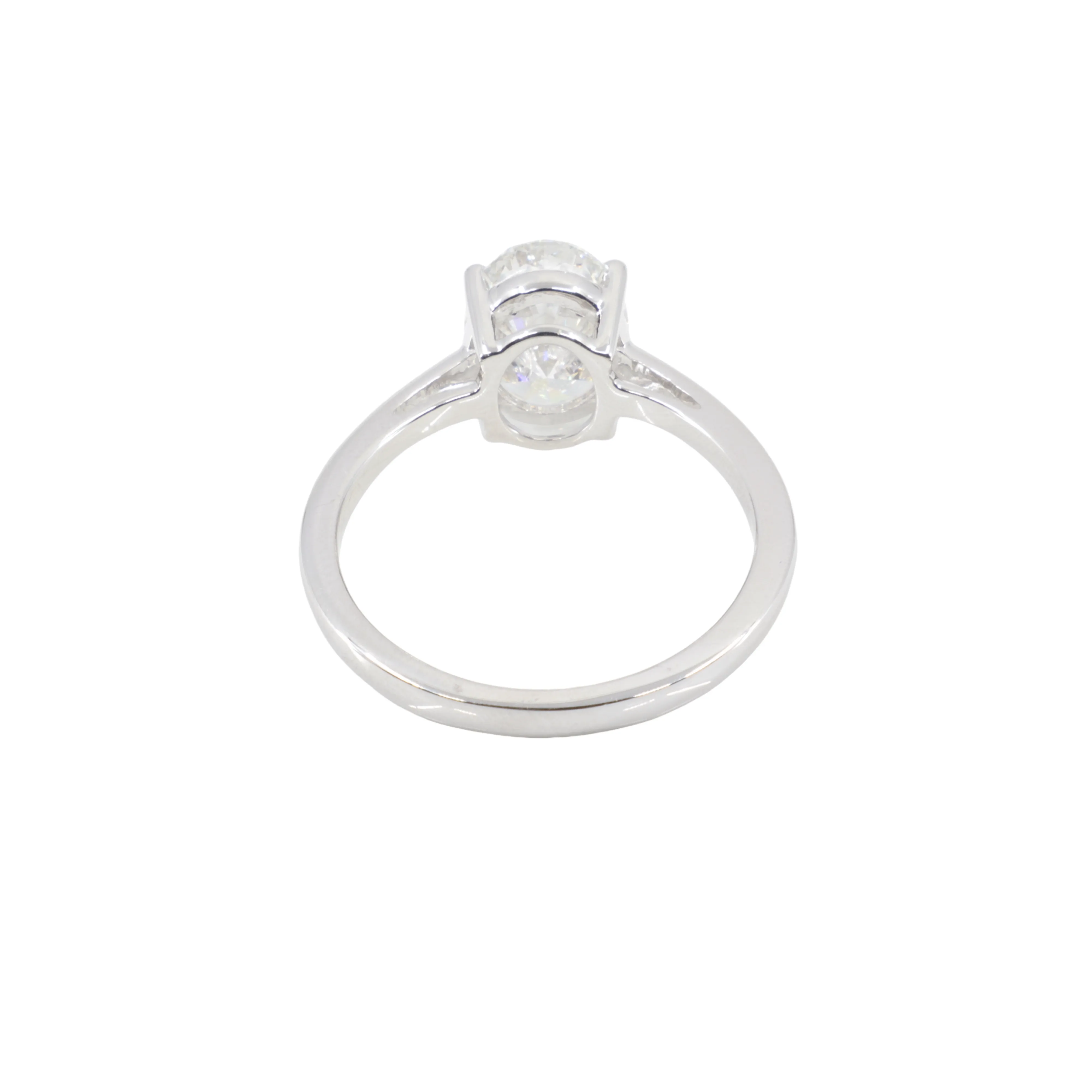 14K White Gold 2.00ct Lab-Grown Diamond Engagement Ring - 20753979