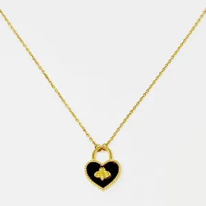 Bee Heart Necklace