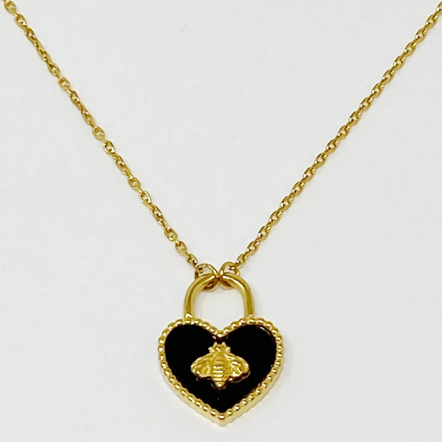 Bee Heart Necklace