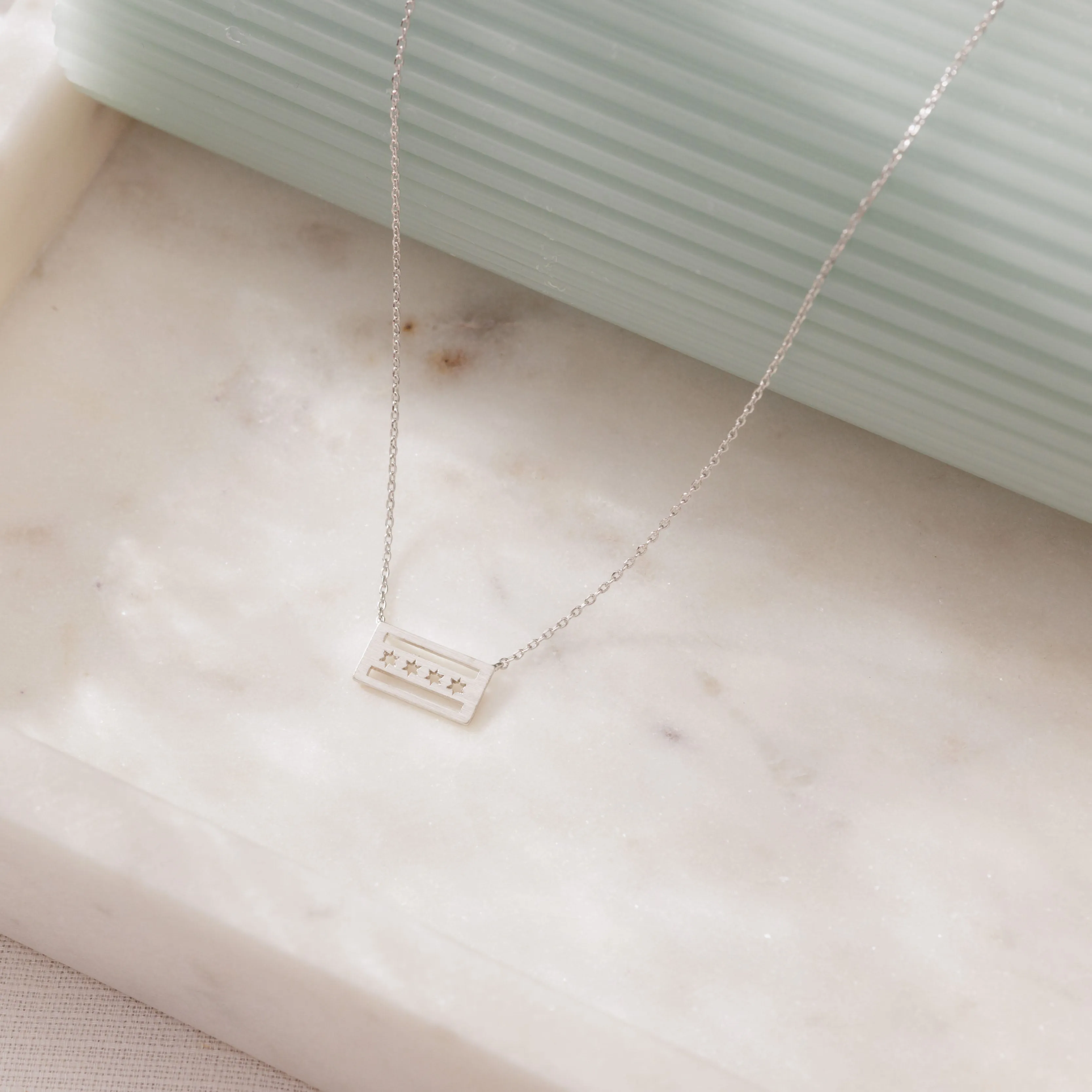 Chicago Flag Necklace