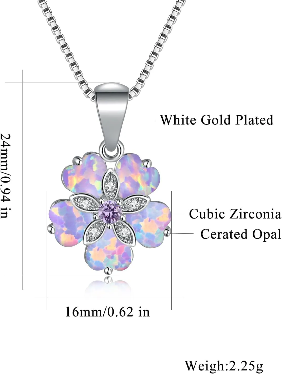 CiNily Opal Pendant Necklace Gold Plated Opal Jewelry Gifts for Women Girls Gemstone Necklaces