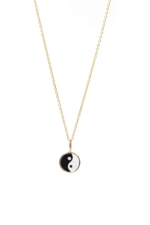 Gold Mini Yin Yang Necklace