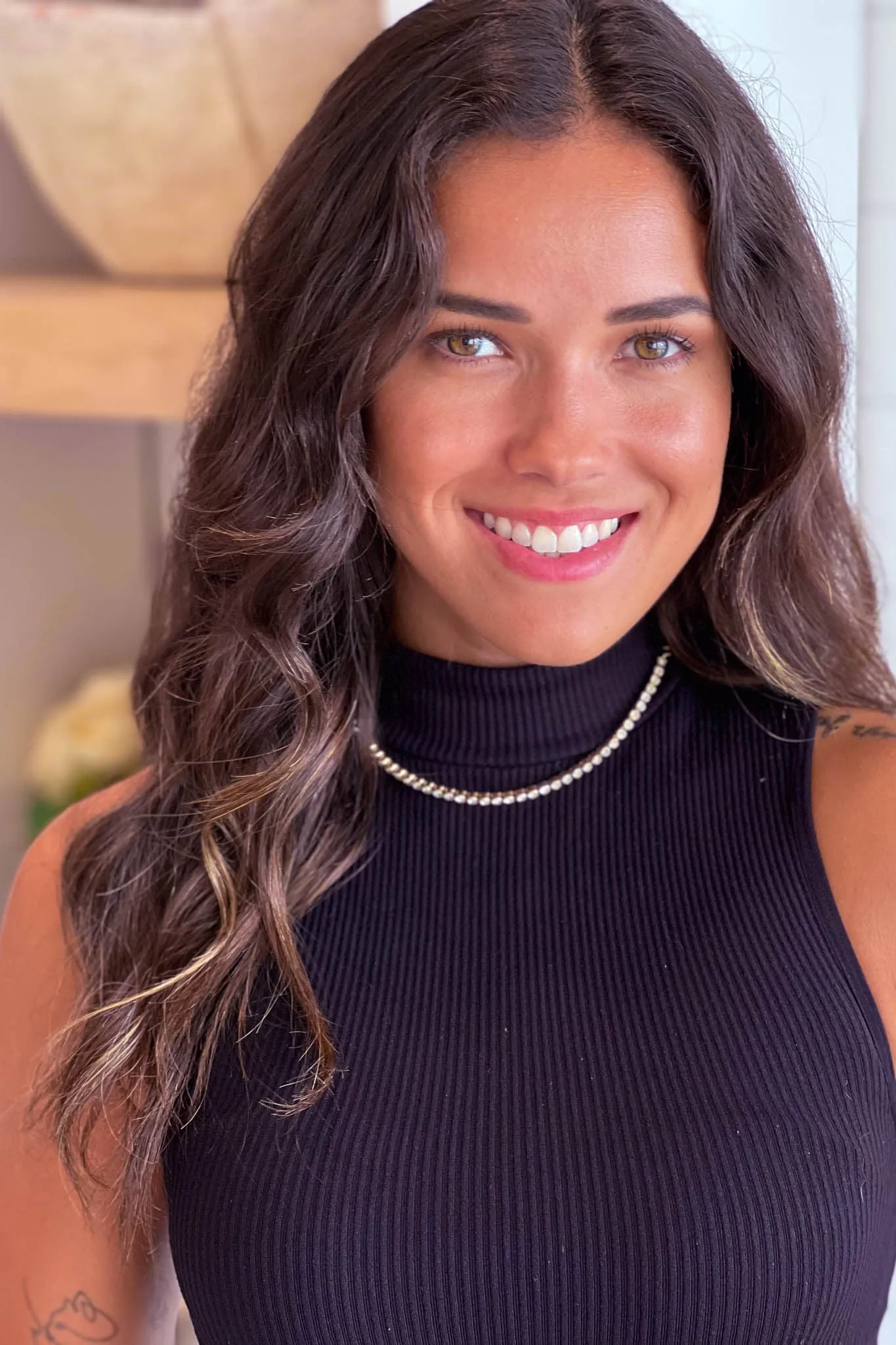 Gold Rhinestone Chain Necklace