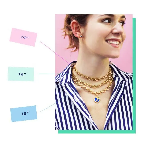 Infinity Link Charm Necklace, Gold