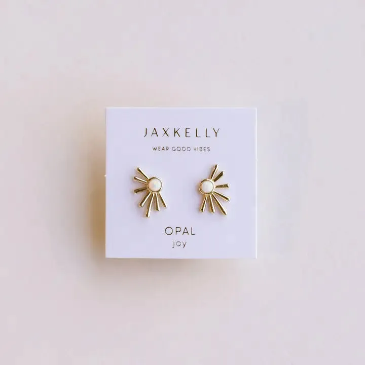Jax Kelly Sun Ray - White Opal - Earring