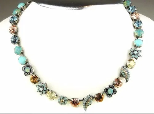Mariana Handmade Swarovski Leaf 3076 Necklace 812 Opal