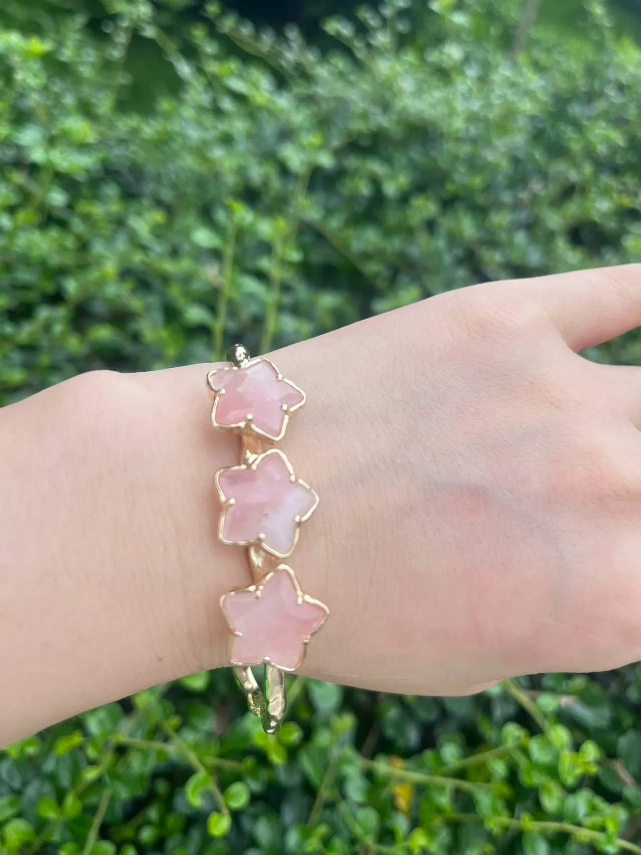 Natural Gemstone Bangle Star Bracelets