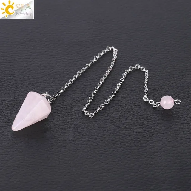 Natural Stone Reiki Healing Pendulum