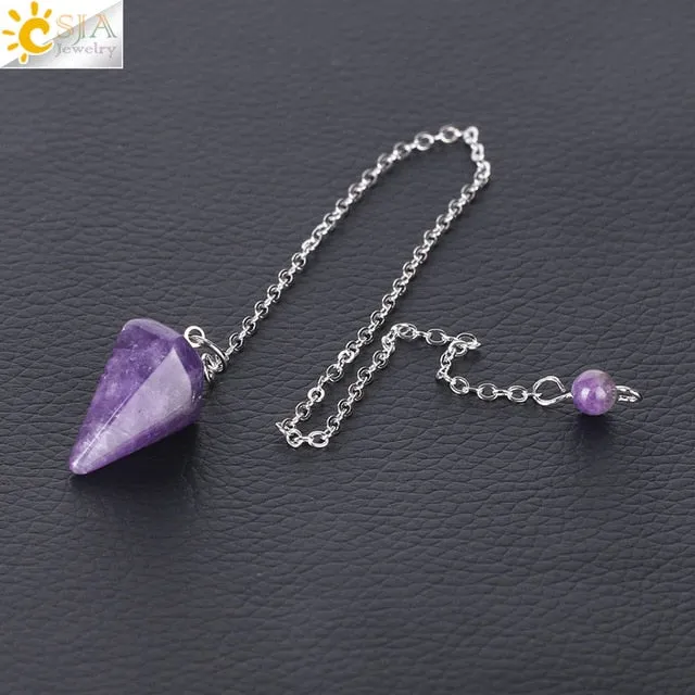 Natural Stone Reiki Healing Pendulum