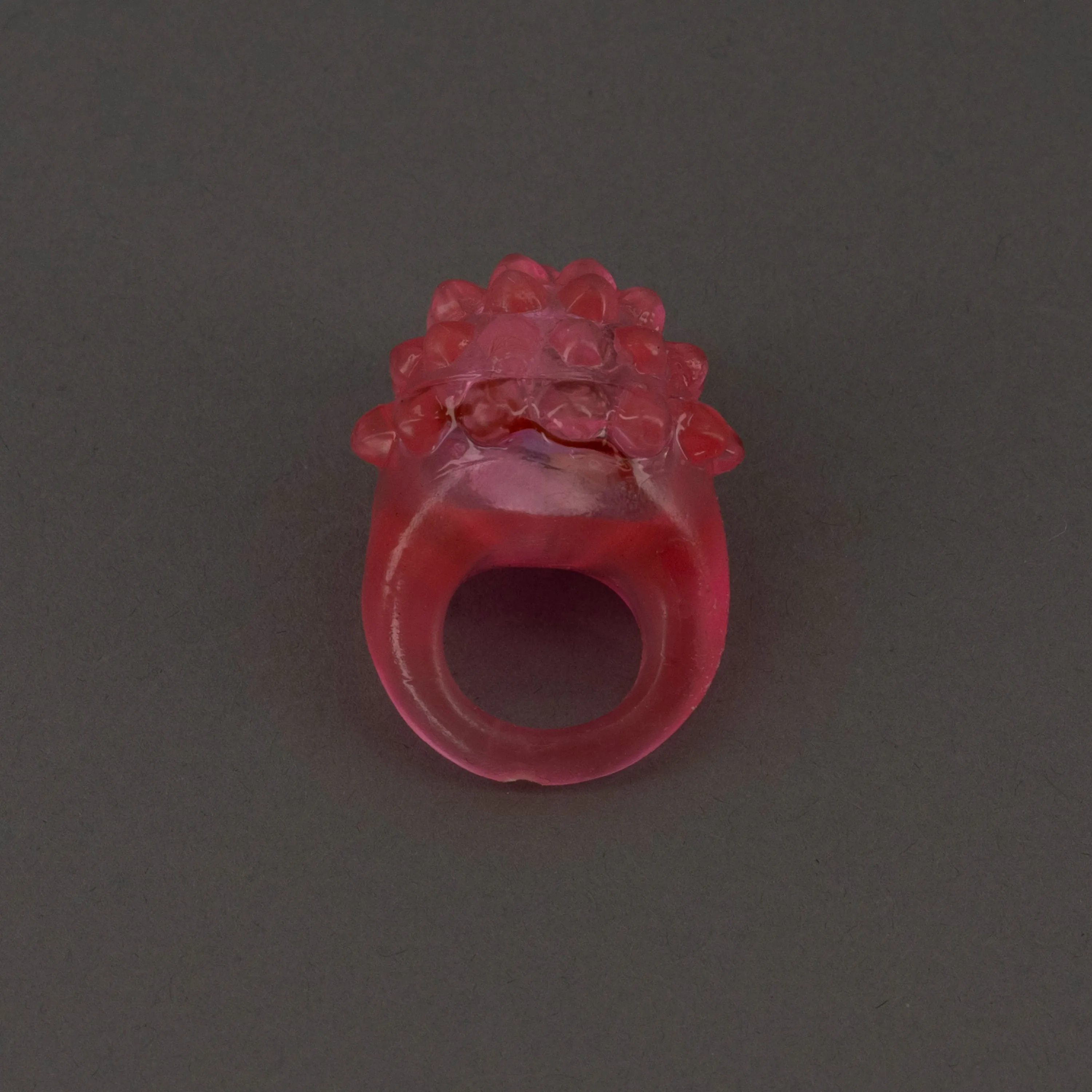 Pink LED Light Up Flashy Blinky Jelly Bumpy Rings - Pack of 96