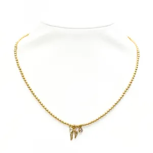 "BOW   SOLITAIRE" Charm CZ Choker
